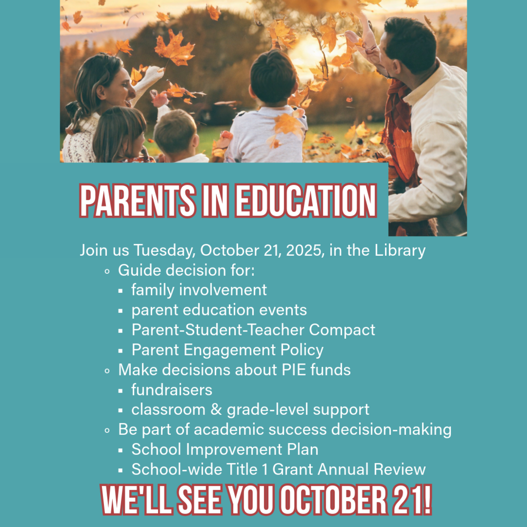 Flyer for Parents in Education Meeting October 21