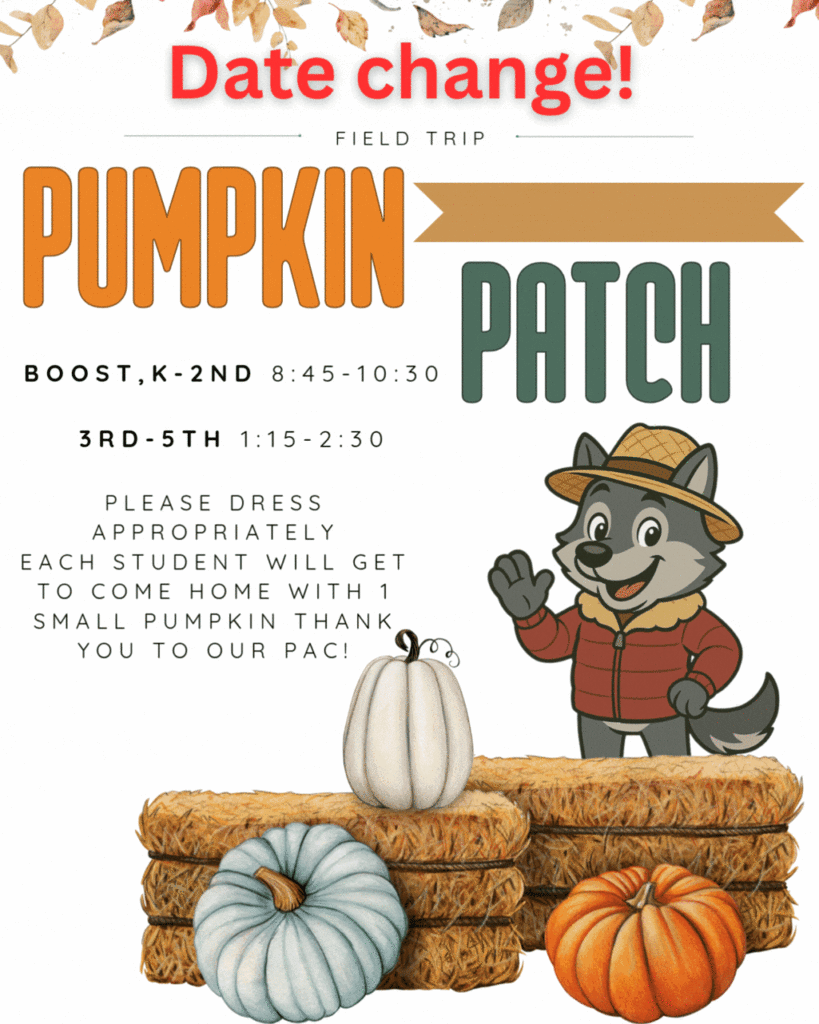Date Change for Pumpkin patch to October 23rd