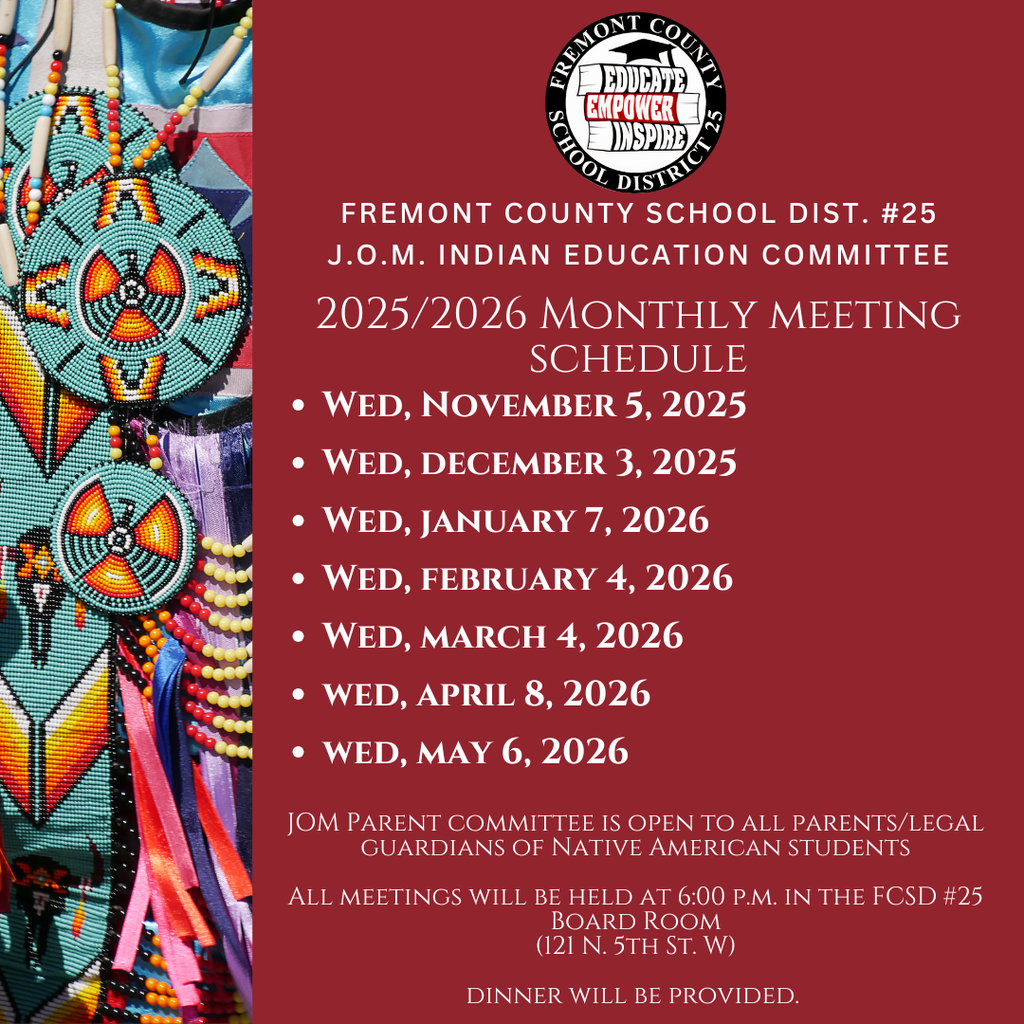 JOM Parent Committee Meeting Schedule