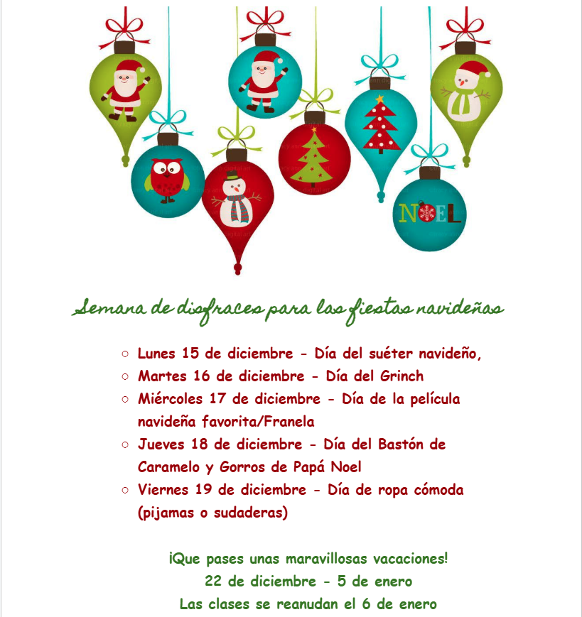 Semana de disfraces para las fiestas navideñas