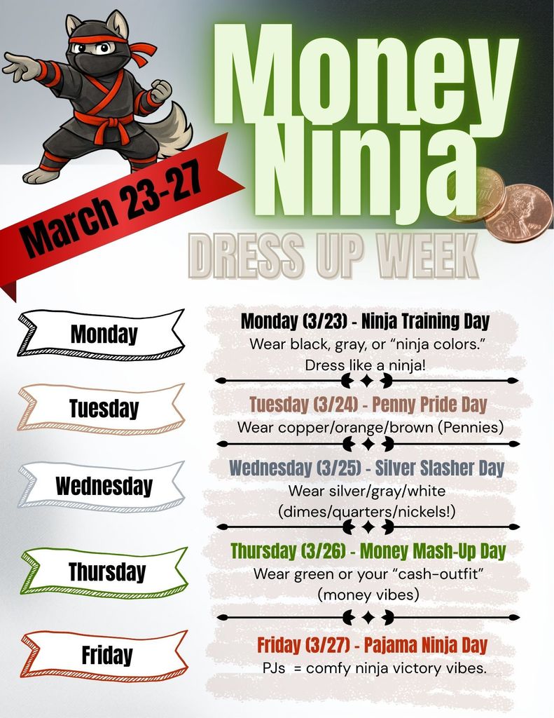 Money Ninja Dress Up Days