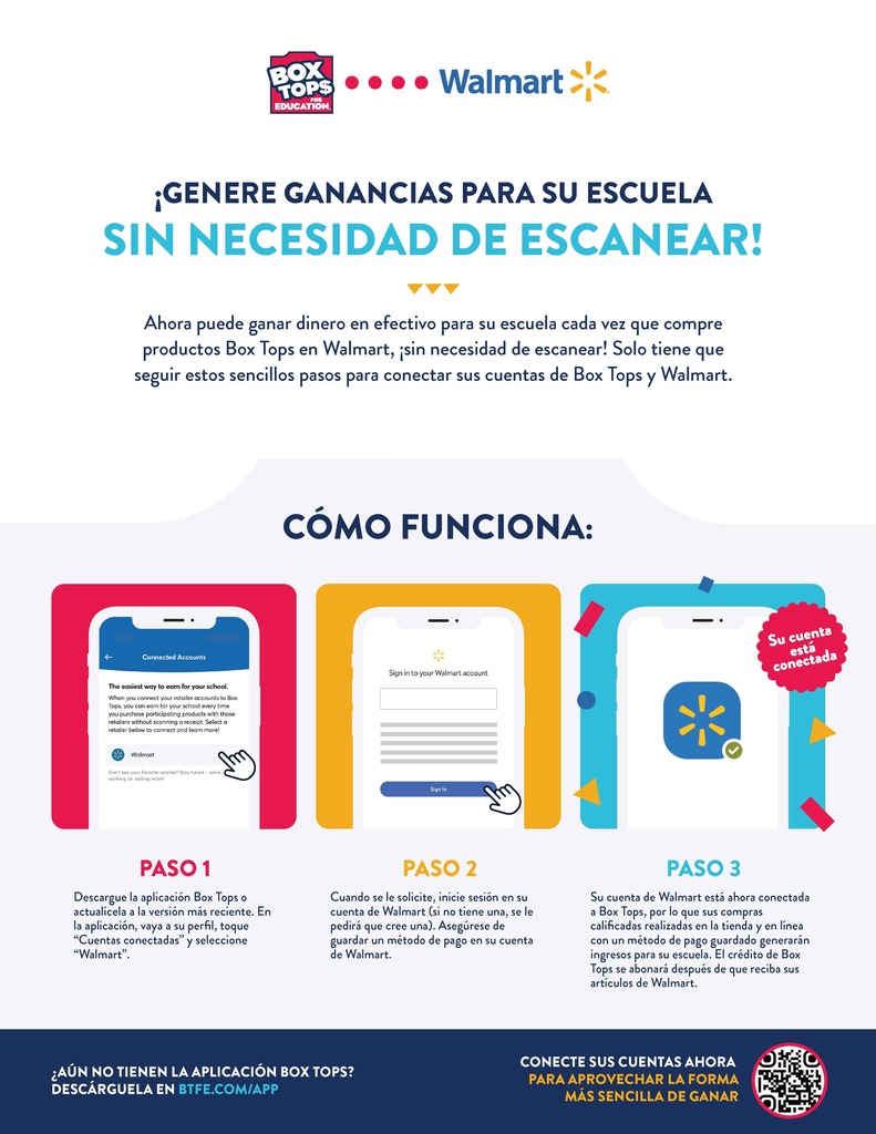 Connect to Walmart app in Spanish