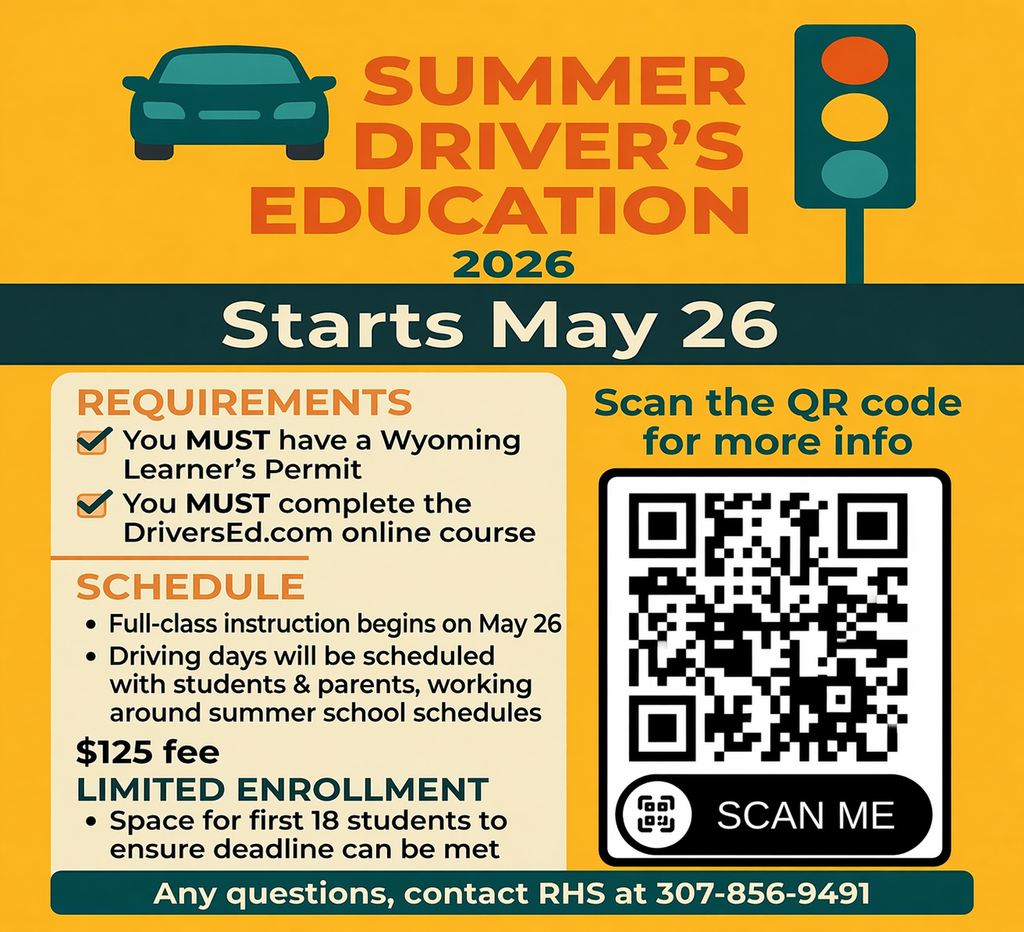 RHS Summer Driver's Education Flyer