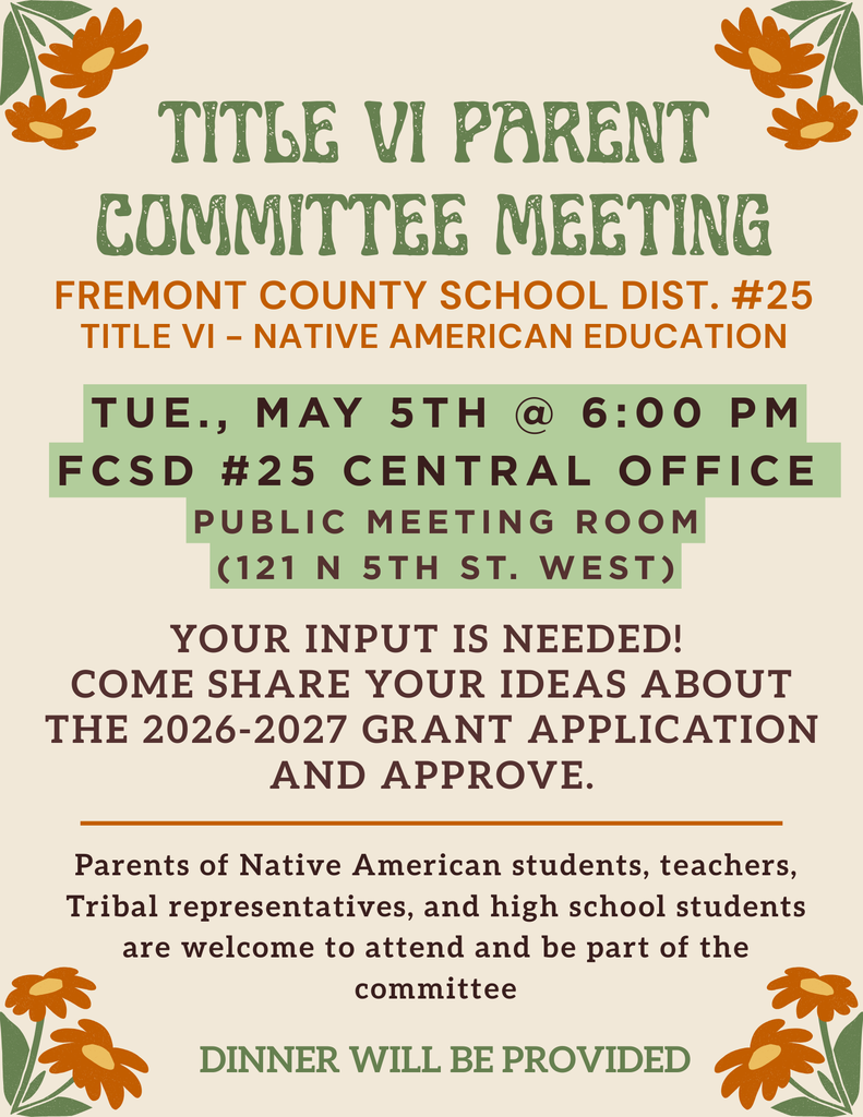 Titlve VI Parent Committee Meeting Flyer 