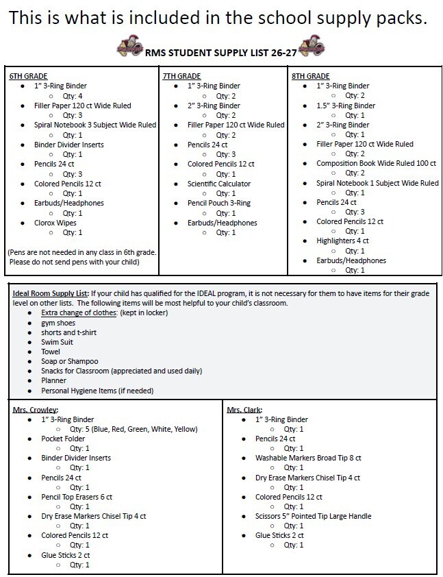 supply list