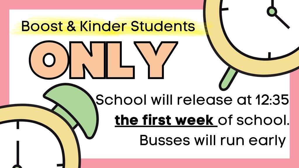 Boost & Kinder Early Release