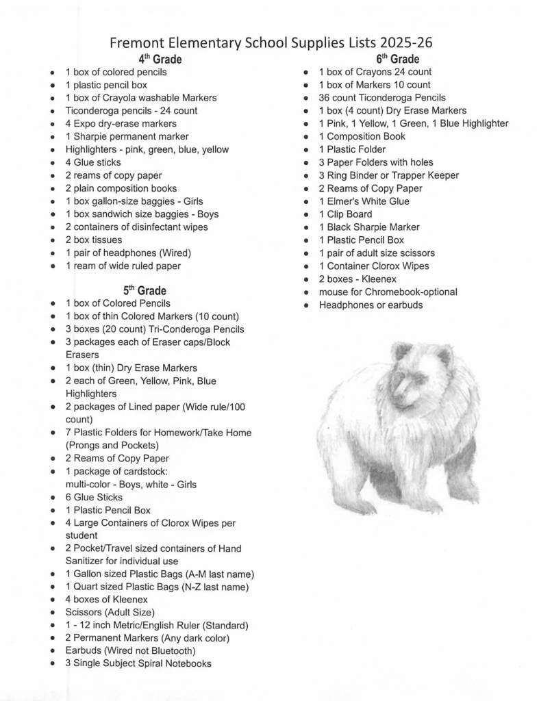 Supply List