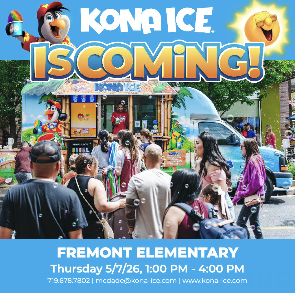 Kona Ice is coming to FES on Thursday 5/7/26