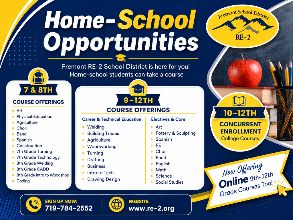 Home schooled? Want to stay home schooled, but would like some options? Florence Jr/Sr High School can help.