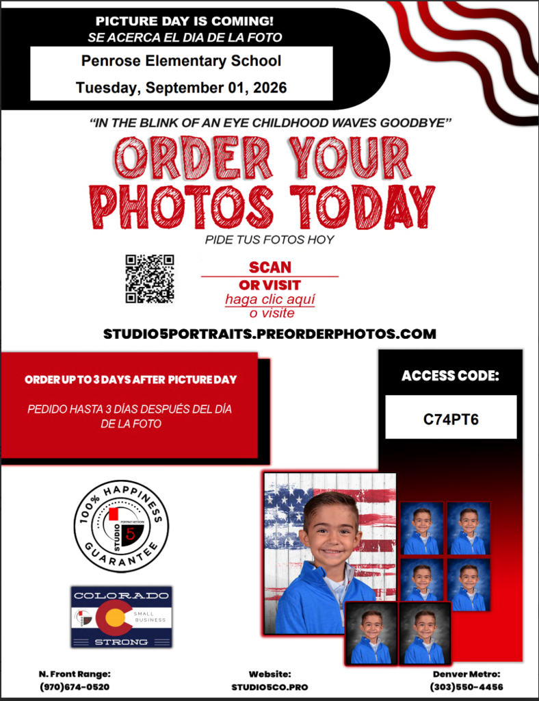 Picture Day September 1st. Ordering information attached. 