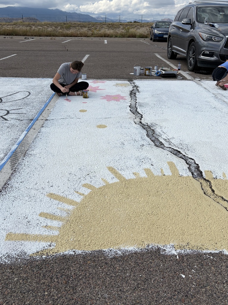 senior parking spot painting