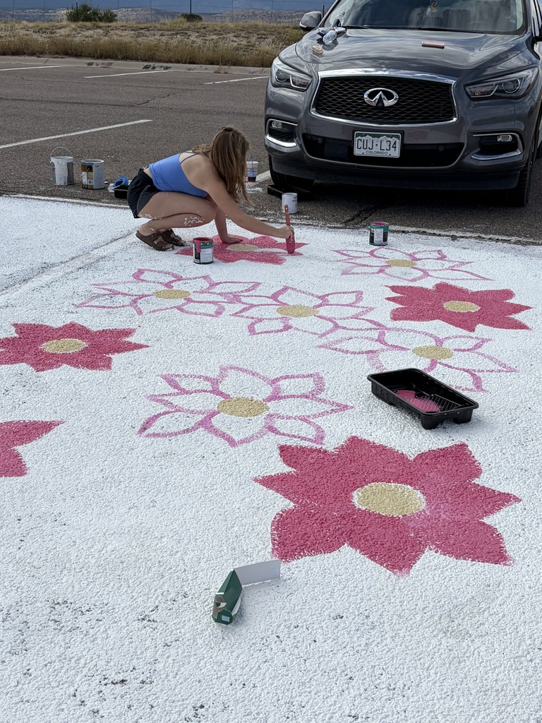 senior parking spot painting