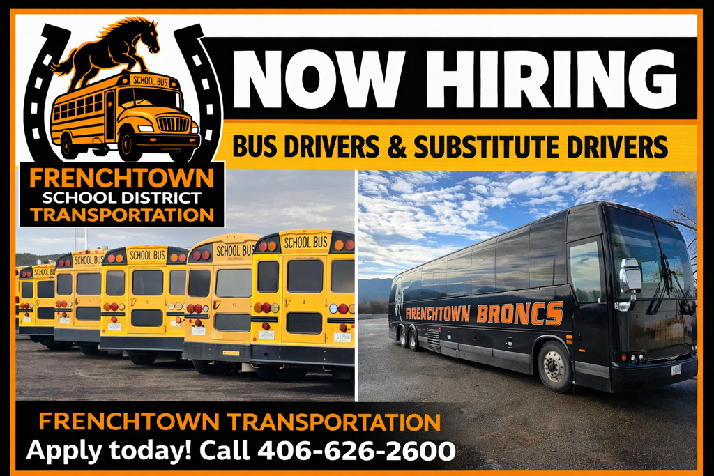 Now Hiring Bus Drivers and Substitute Drivers poster