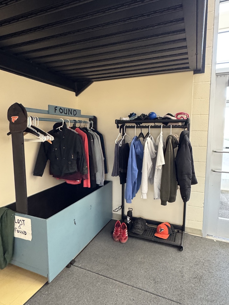 Lost & Found Items need to find their homes, come help us out! Located in the Middle School