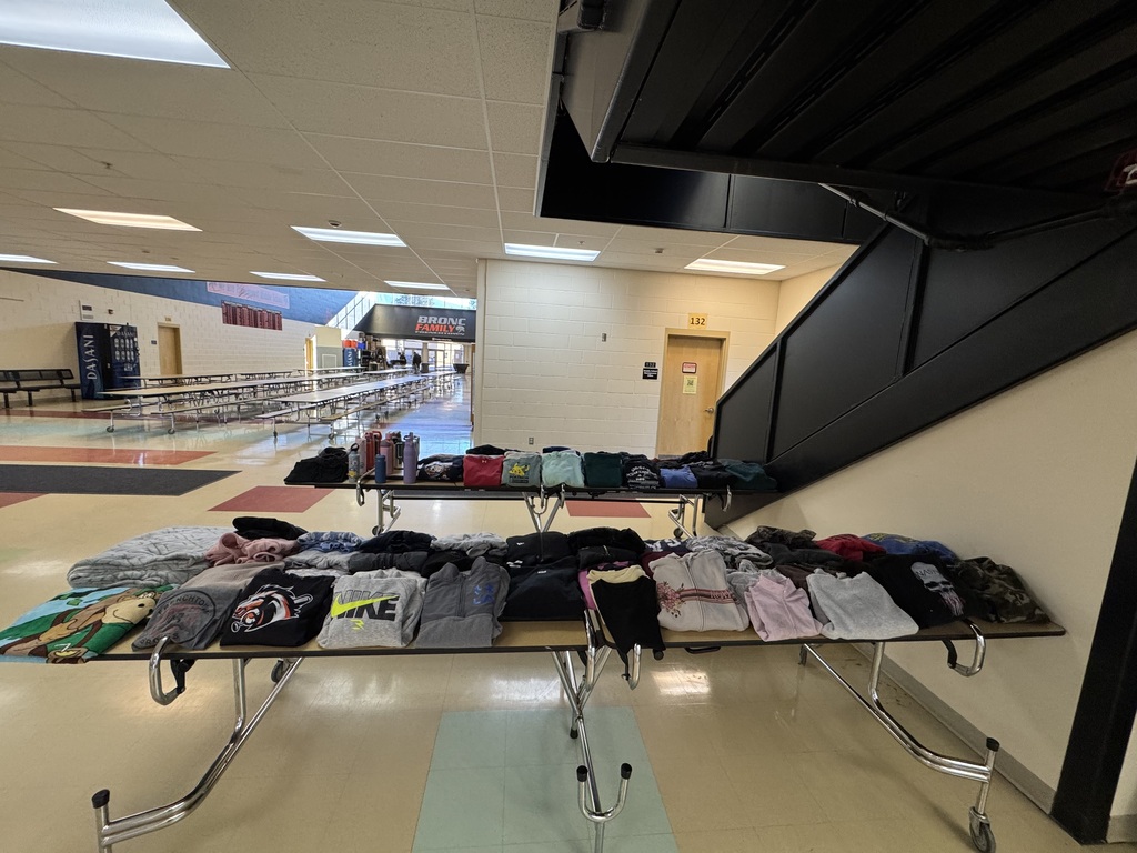Lost & Found Items need to find their homes, come help us out! Located in the Middle School