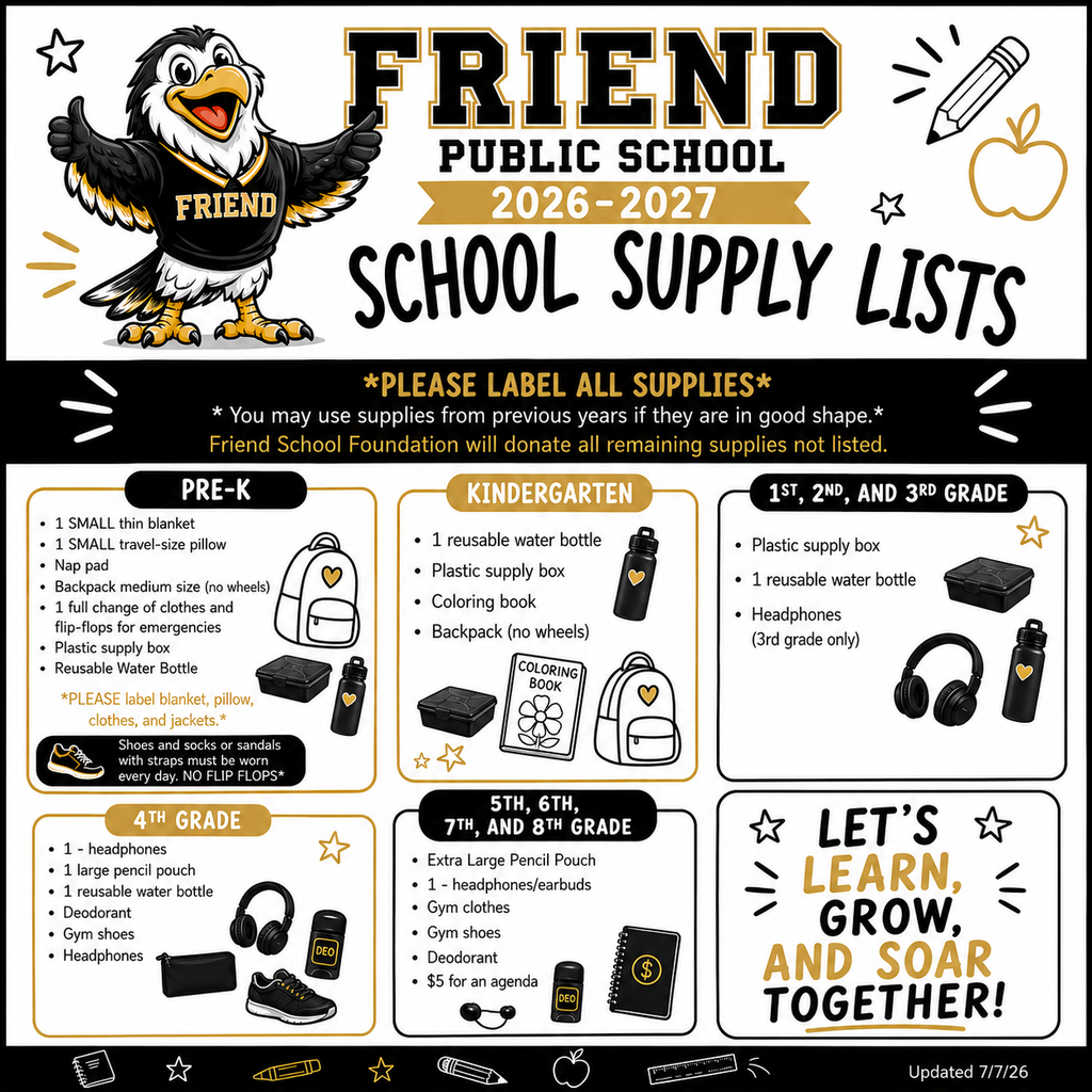 Updated Supply List