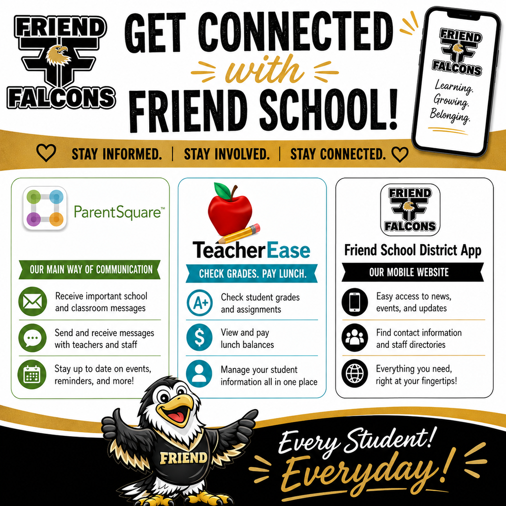 Get Connected: Parent Square, TeacherEase, Website