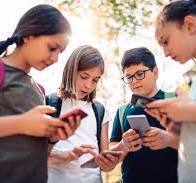 Students on phones