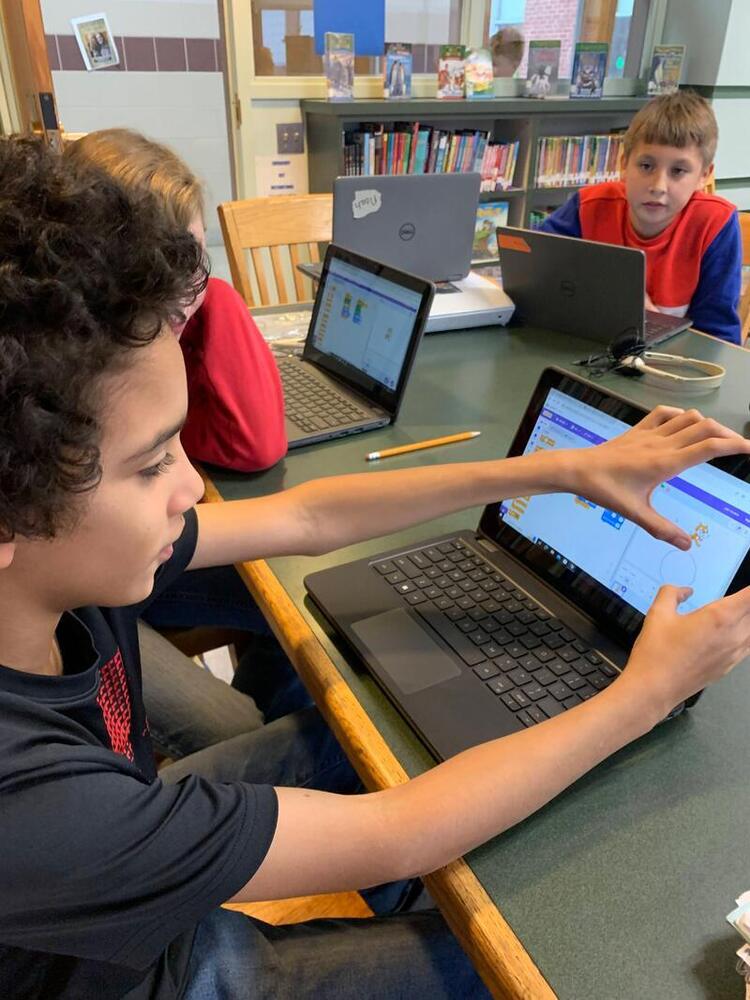 Students Coding