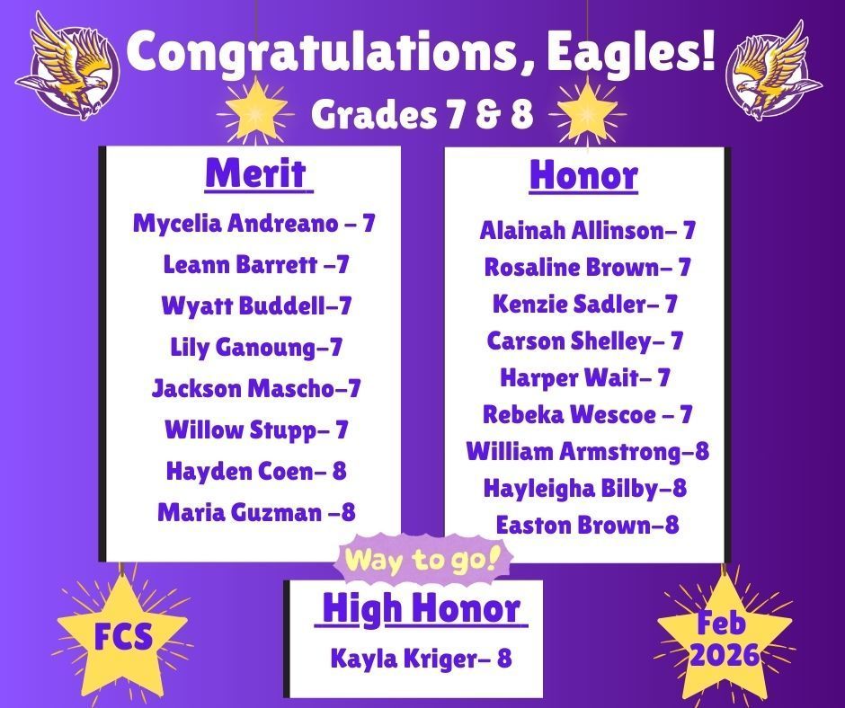 2nd Quarter FCS Honor and Merit Roll 3