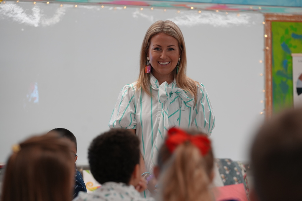 teacher smiling