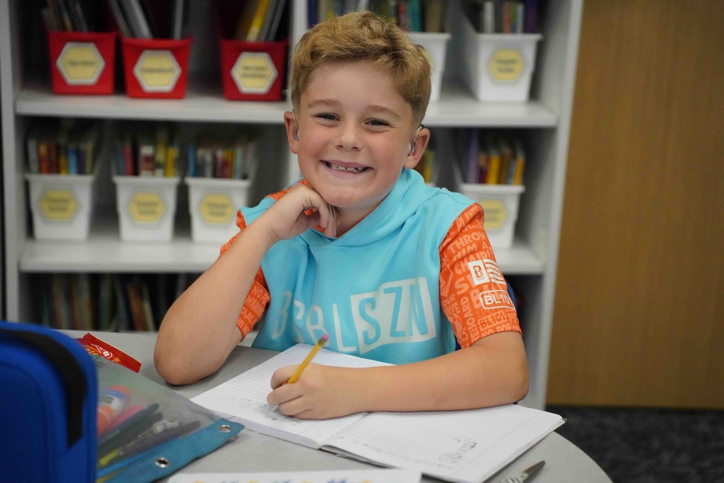 boy working on homework