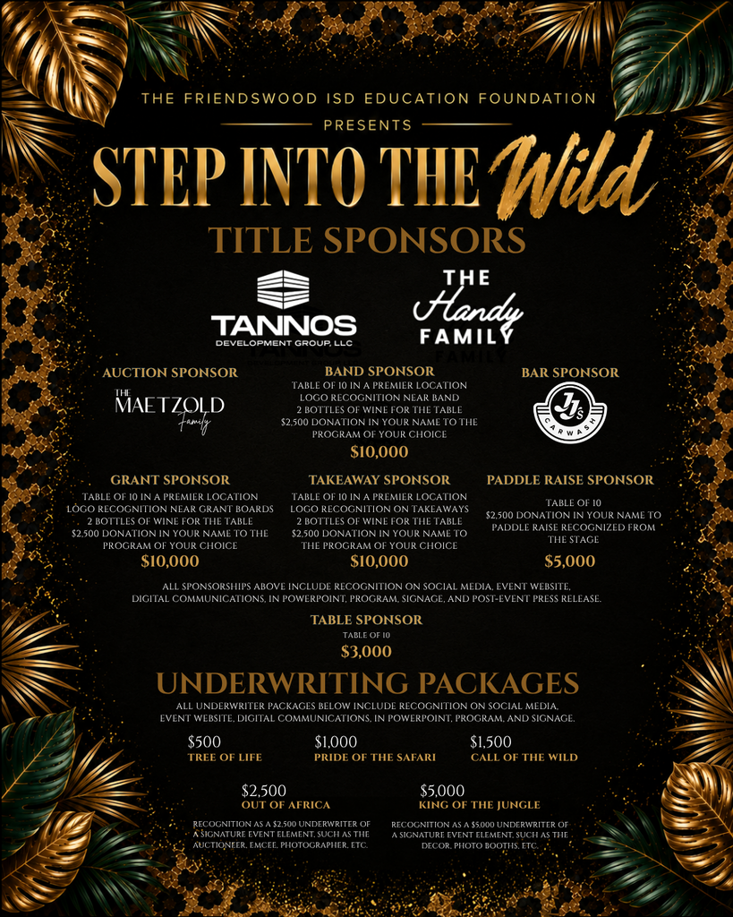 2027 FEF Gala Table Sales Graphic