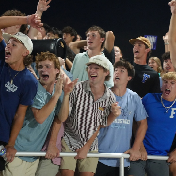 students cheering