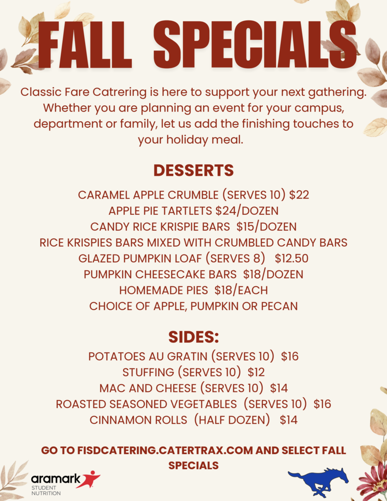 Fall Catering Special