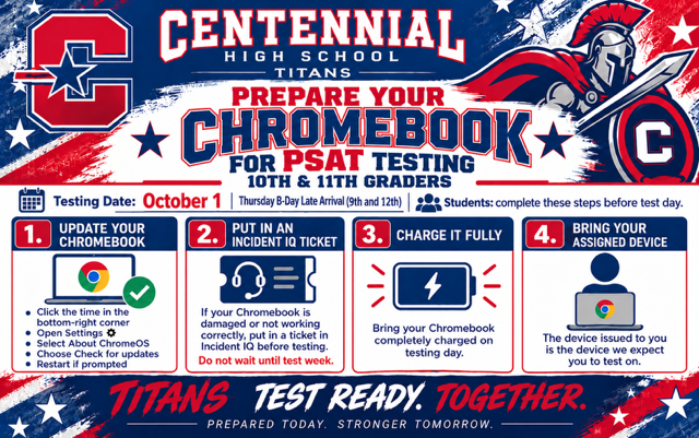 CHS PSAT Chromebook Reminder