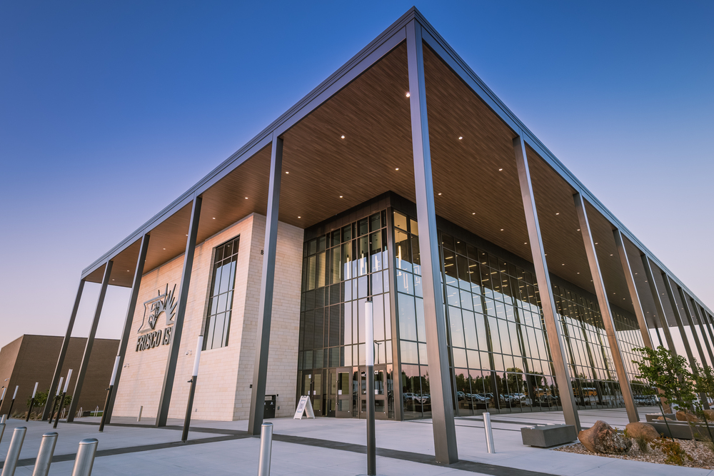Outside the Frisco ISD Visual and Performing Arts Center