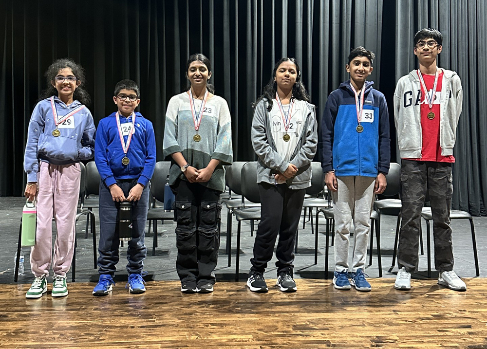 Six district spelling bee winners