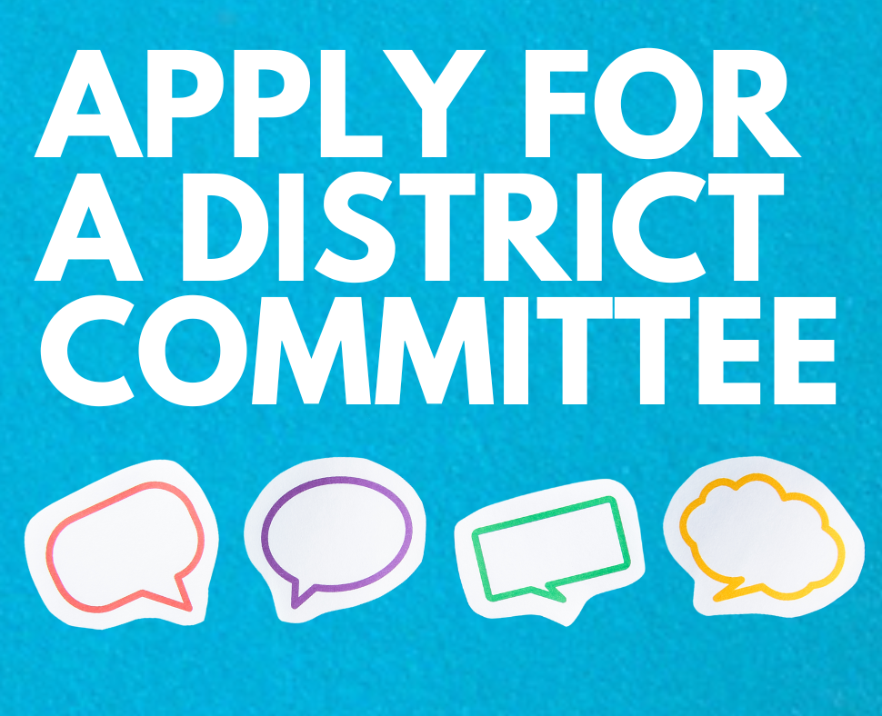 Apply for a district committee graphic