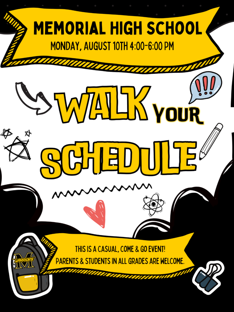 Invitation for students to walk their schedule