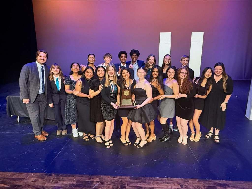 Panther Creek theater students posing