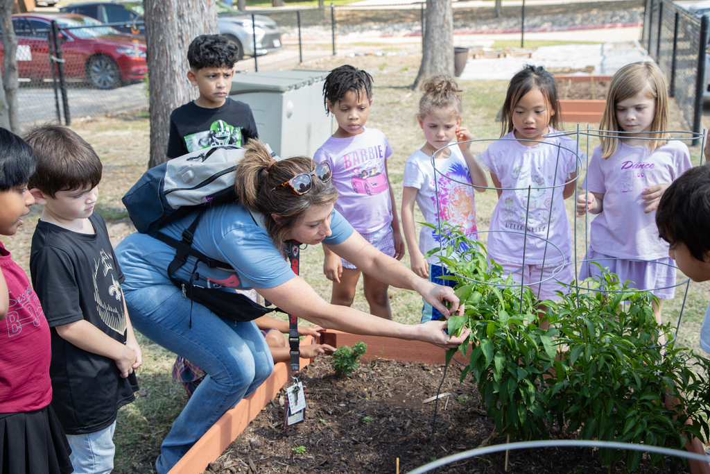 The Boals garden was tended to by a teacher and students in October 2025.