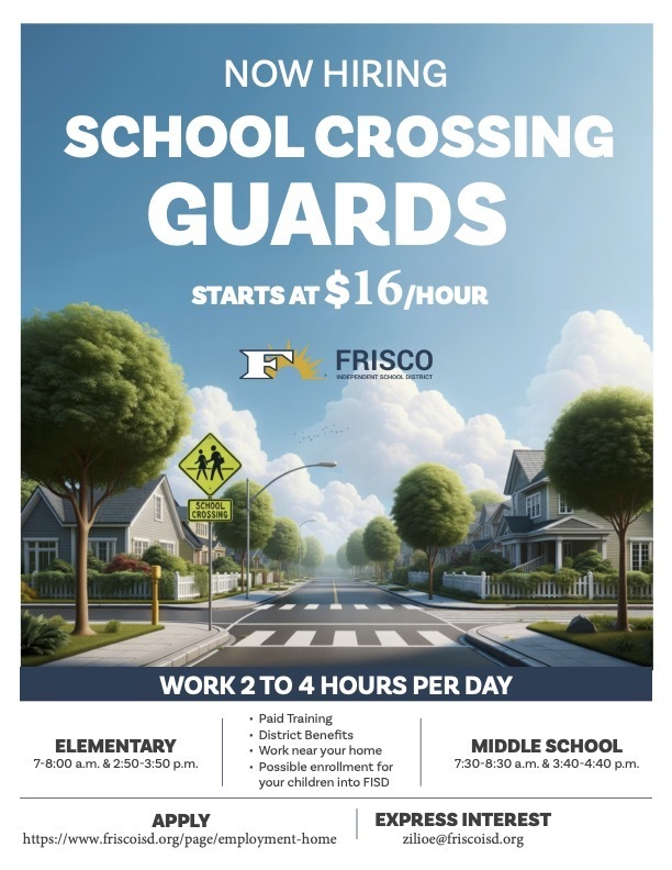 Crossing guard Hiring Flyer