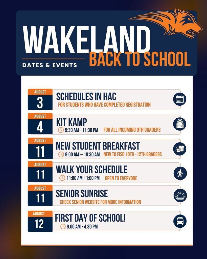 Upcoming August Dates