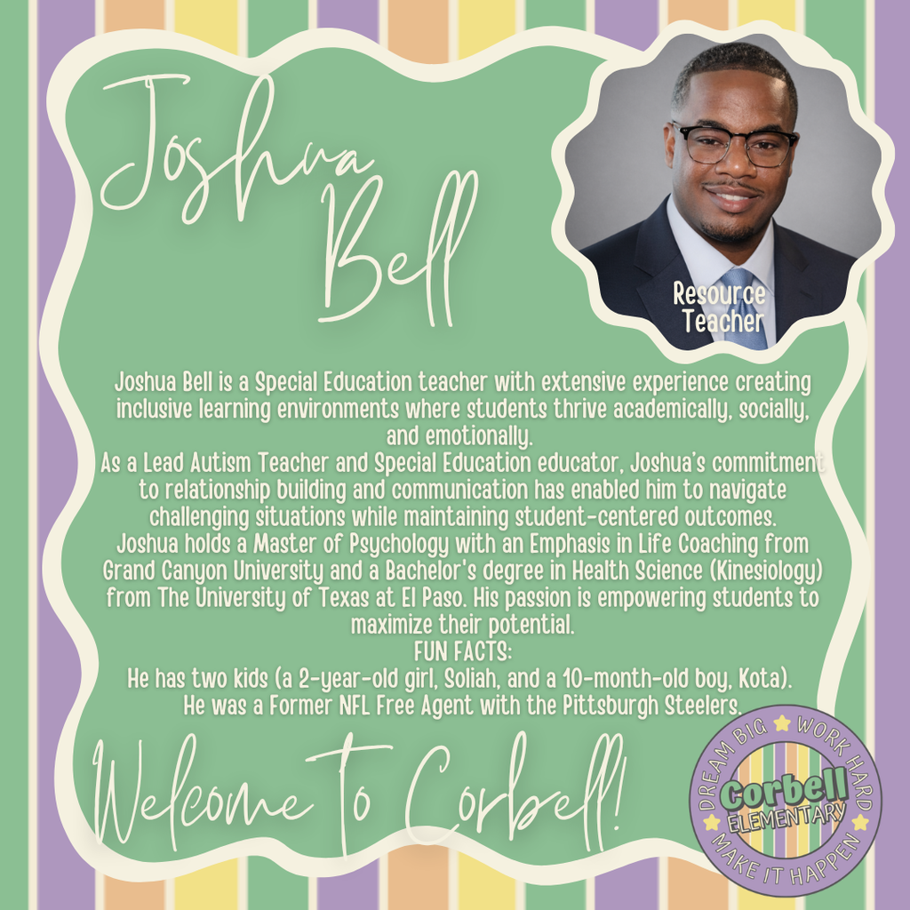 Welcome Mr. Bell!