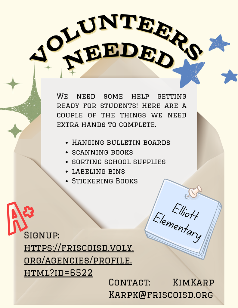 Volunteer Openings at Elliott