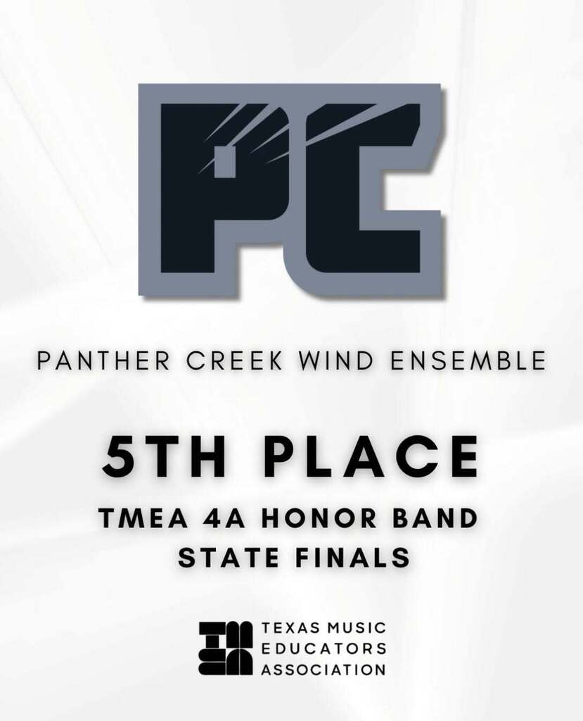 Panther Creek congratulations poster