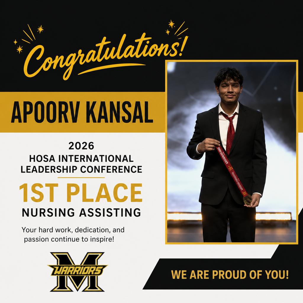 Warrior Student Honored At HOSA Conference