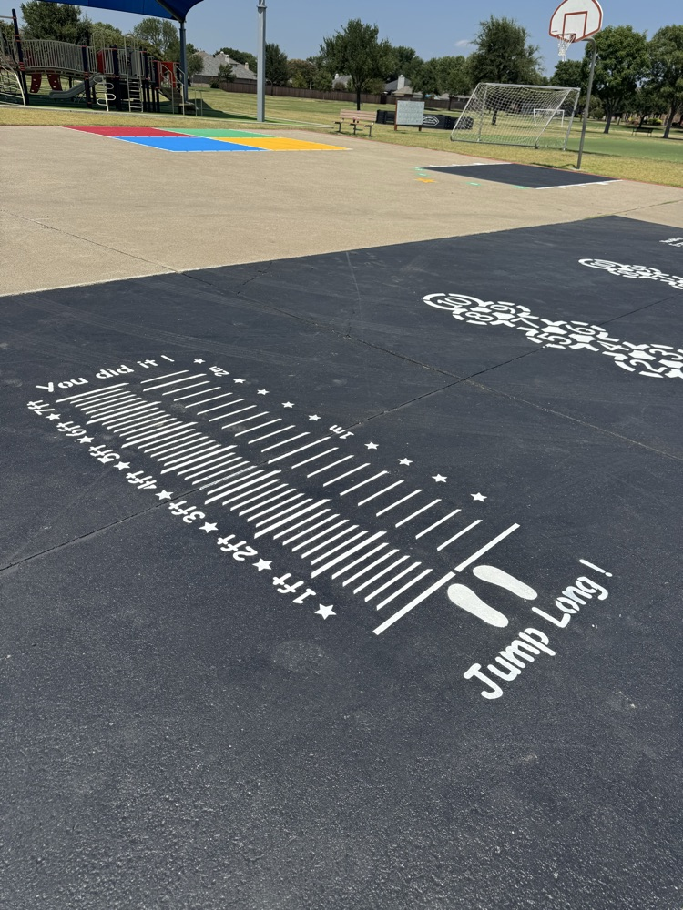 showcase Curtsinger Elementary’s updated recess areas, including colorful activity courts, basketball goals, and a painted Buddy Bench made possible through the support of Curtsinger PTA families.