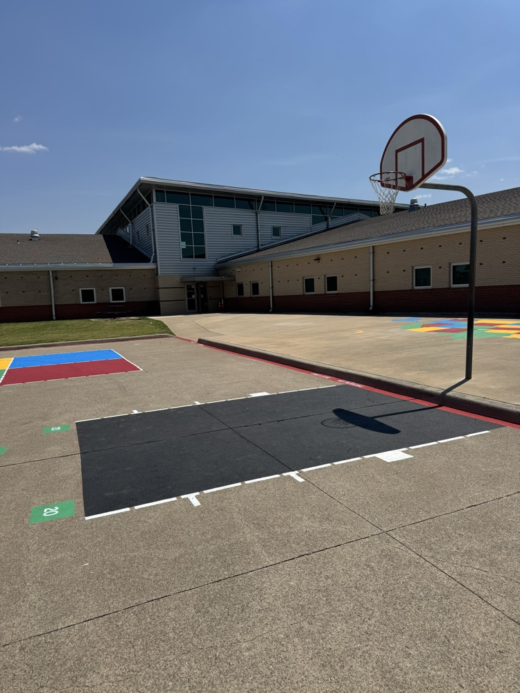 showcase Curtsinger Elementary’s updated recess areas, including colorful activity courts, basketball goals, and a painted Buddy Bench made possible through the support of Curtsinger PTA families.