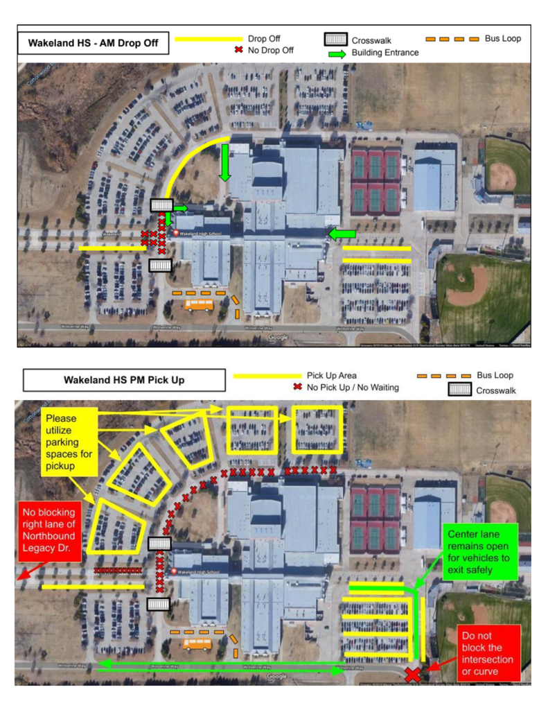 Drop off and pick up maps
