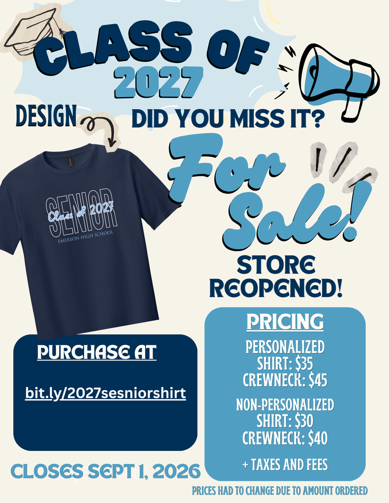 Senior TShirt order form