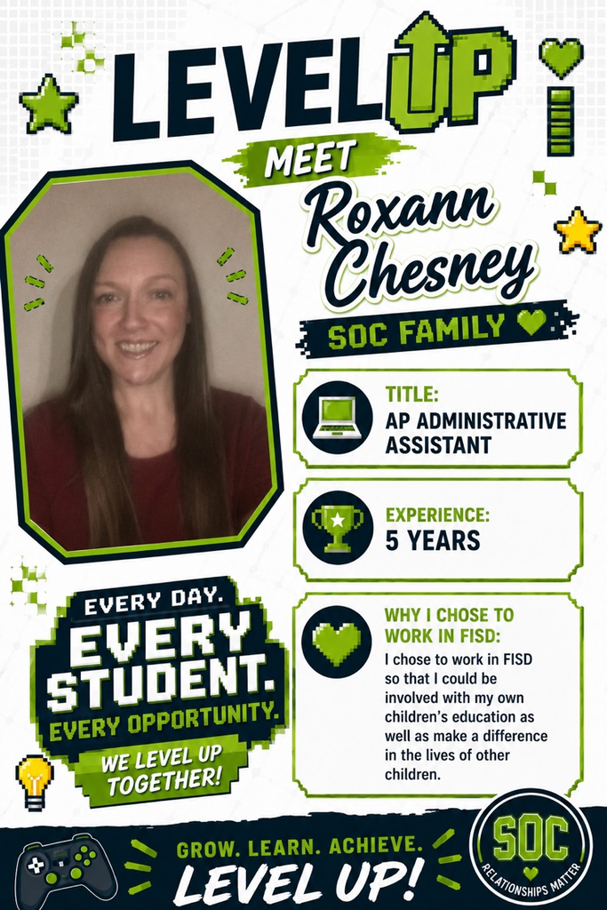 Welcome to the SOC Roxann!!!💚