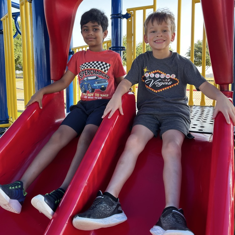 kids on slide