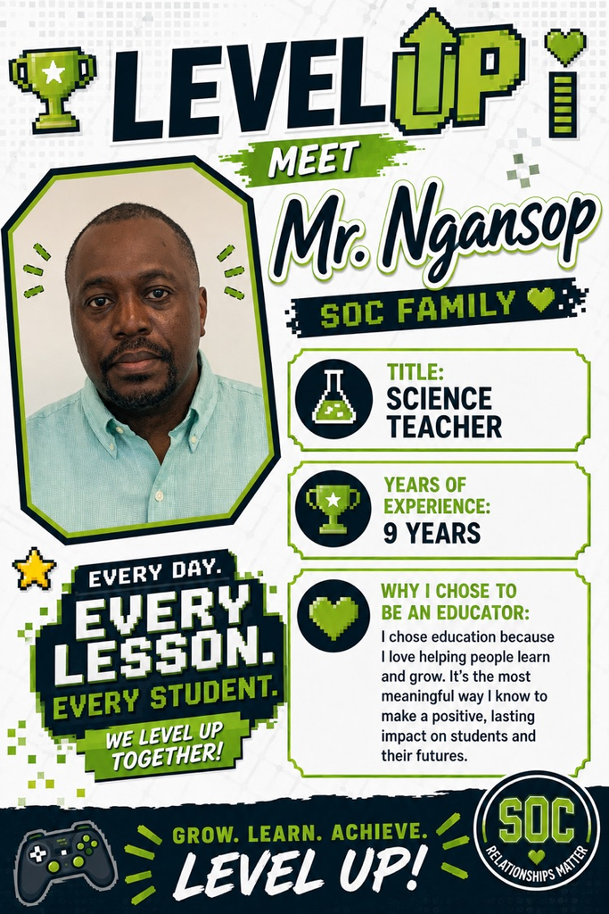 Welcome to the SOC Mr. Ngansop!!