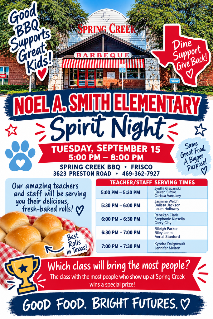 Spring Creek Spirit Night flyer